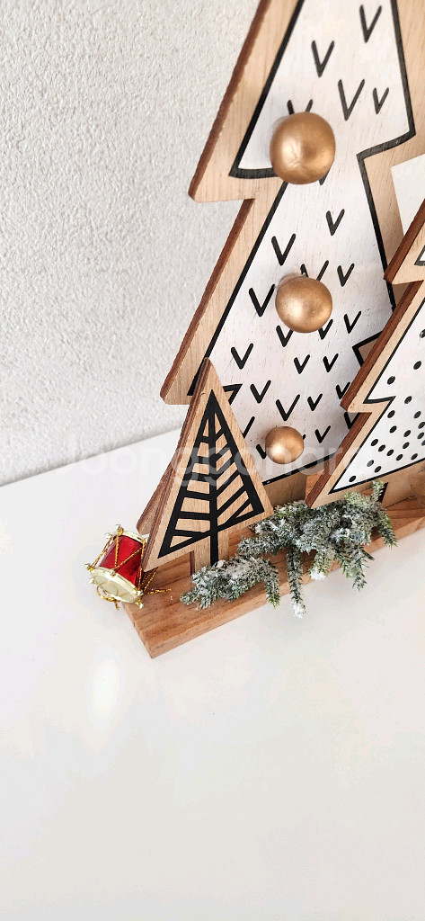 새상품)원목 크리스마스 트리 조화 인테리어소품--2