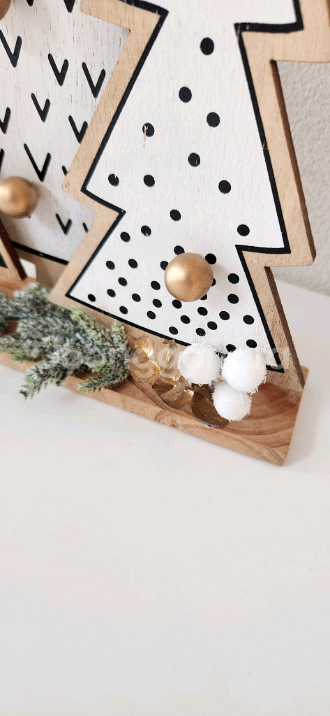 새상품)원목 크리스마스 트리 조화 인테리어소품--4