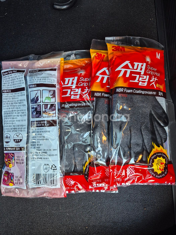 3M 슈퍼그립 핫 혹한용 장갑 M사이즈 새제품 4개--0