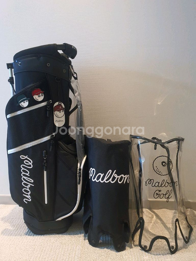 국내당일발송 말본골프백 캐디백 보스턴백 경량 블랙 세트--6