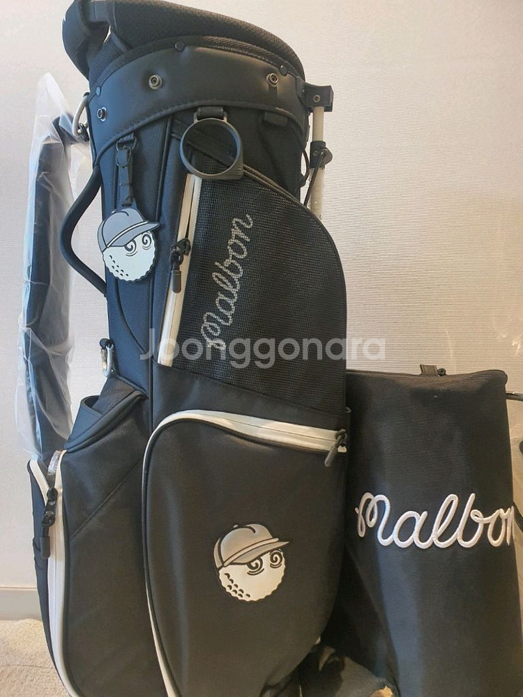 국내당일발송 말본골프백 캐디백 보스턴백 경량 블랙 세트--7