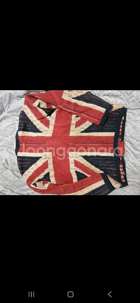 헤지스 영국 국기 니트 가디건 라지 새제품--1