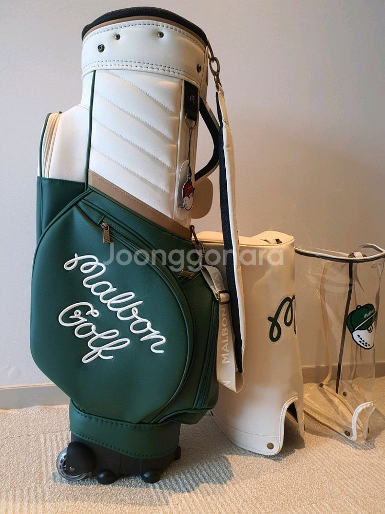 국내당일발송 말본골프백 캐디백 트롤리 바퀴형 그린--0
