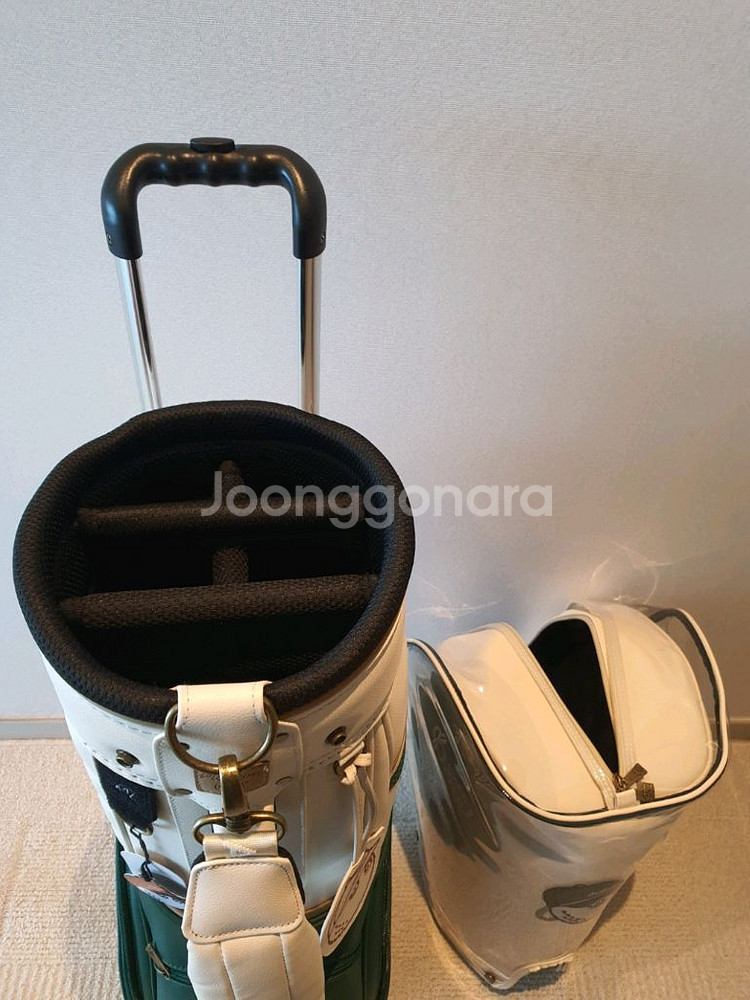 국내당일발송 말본골프백 캐디백 트롤리 바퀴형 그린--6