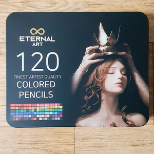 이터널 유성색연필 120색 + 보태니컬아트 전용지 판매