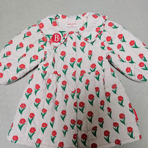 베베드피노 플라워 퀼팅 원피스 자켓 100