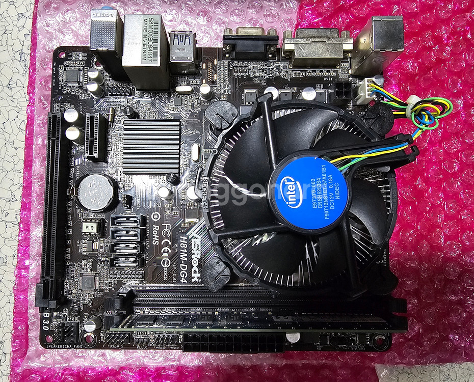 [일괄 판매] 인텔 4세대 G3260 CPU, RAM 4GB, ASRock H81M-DG4 메인보드--1