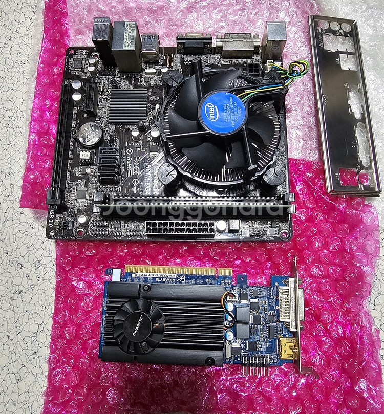 [일괄 판매] 인텔 4세대 G3260 CPU, RAM 4GB, ASRock H81M-DG4 메인보드--0