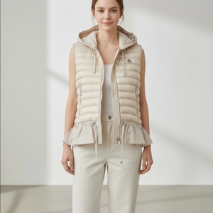 몽클레어 여성 후드 다운 베스트 패딩(S/44)