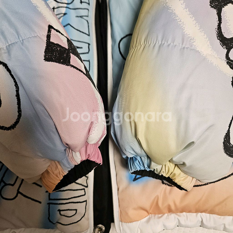 히로 드로잉 양면 패딩 블랙 160--5