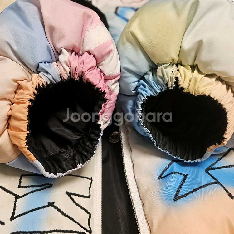 히로 드로잉 양면 패딩 블랙 160--7