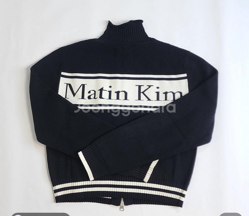 미팅킴 가디건 스트라이프 니트--0