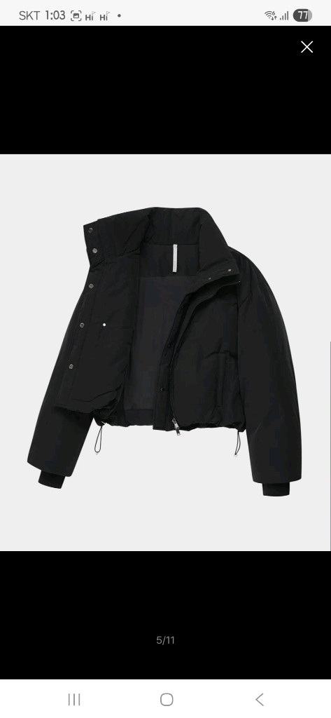 노이어 포 우먼 크롭 레이어드 푸퍼자켓 S--2