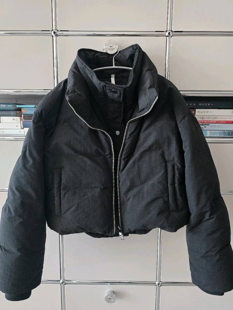 노이어 포 우먼 크롭 레이어드 푸퍼자켓 S--4