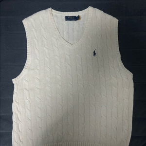 폴로 케이블 니트 조끼(QR정품)