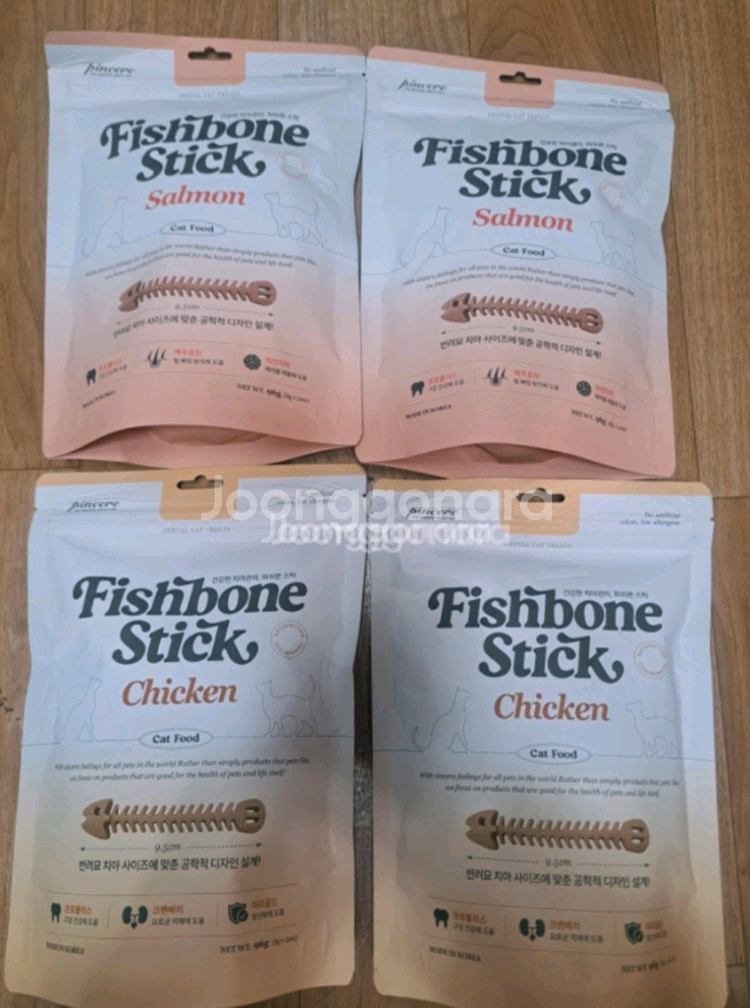 고양이 양치껌 4봉지 일괄--0