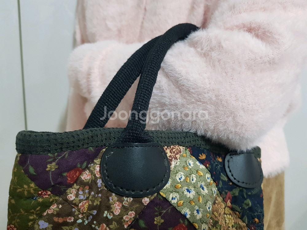 퀼트 파치먼트 패턴 핸드백--1