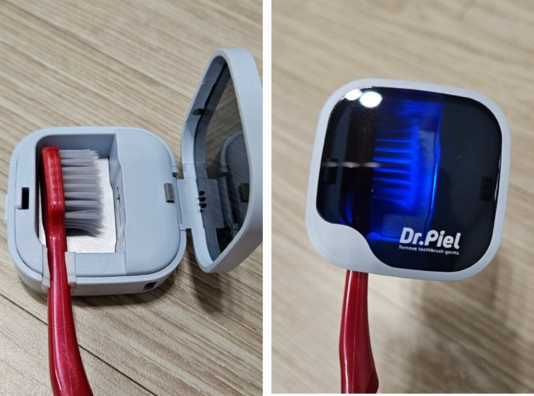 칫솔 살균기 2개 이미지