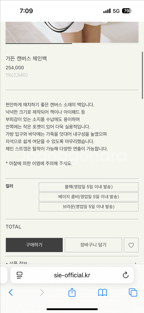 시에sie 가든캔버스체인백--6