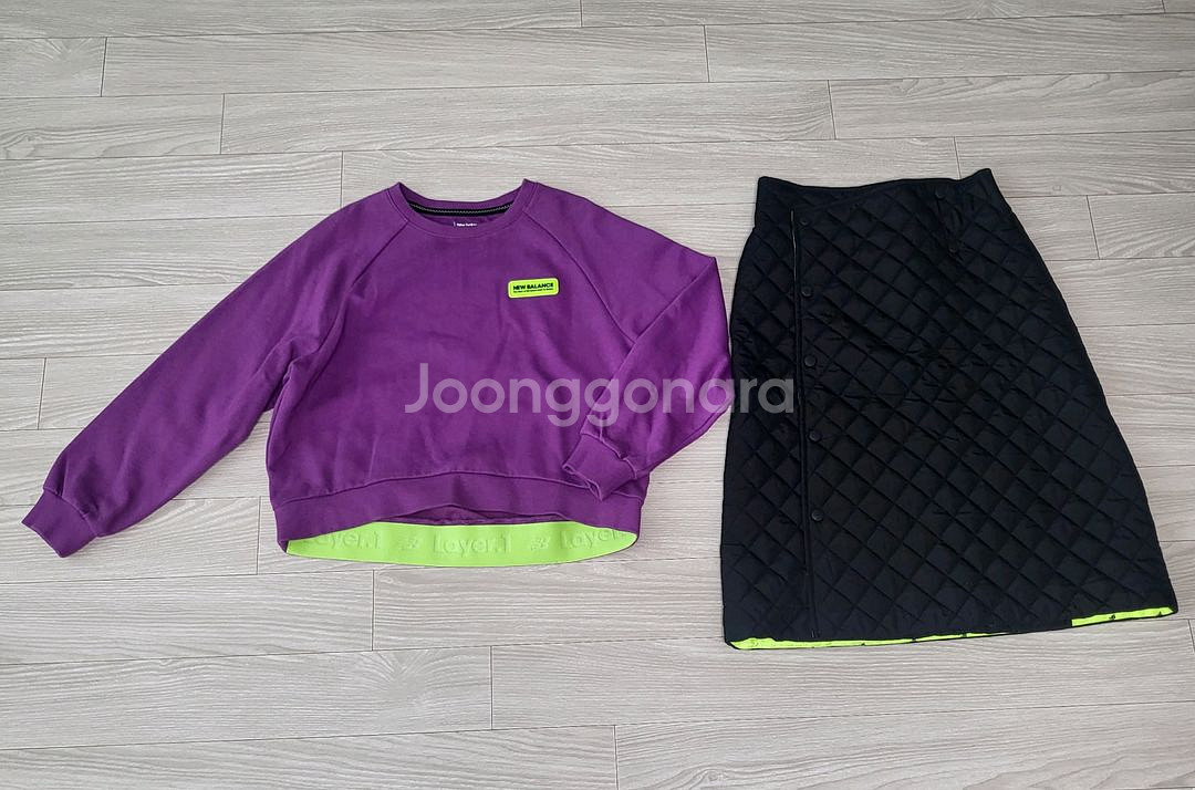 뉴발란스 키즈 150사이즈 상의 누빔스커트 세트--0