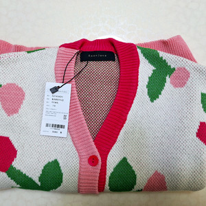 (새상품)로아앤제인 핑크로즈 가디건 110