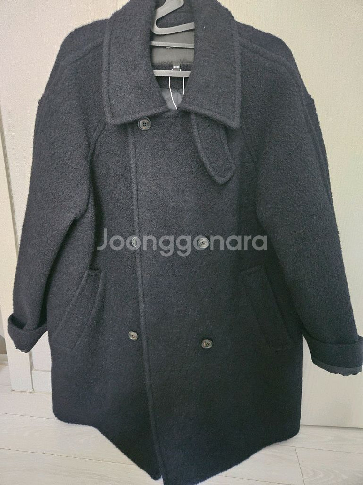 Lookast 부클 하프 코트 ONE SIZE--6