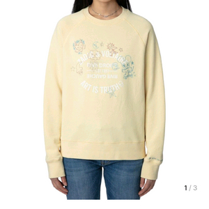 (24년) 자딕앤볼테르 옐로우 스웨트 맨투맨 티셔츠