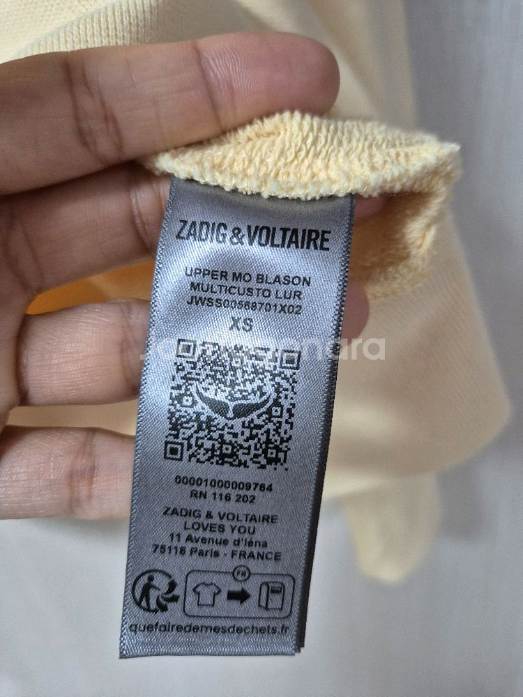 (24년) 자딕앤볼테르 옐로우 스웨트 맨투맨 티셔츠--6