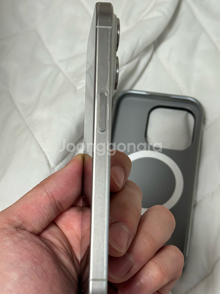 아이폰 15 프로 실버 1테라 풀박스--3