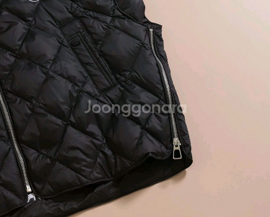 지포어 여성 골프 다이아 누빔 후드 패딩 조끼--4