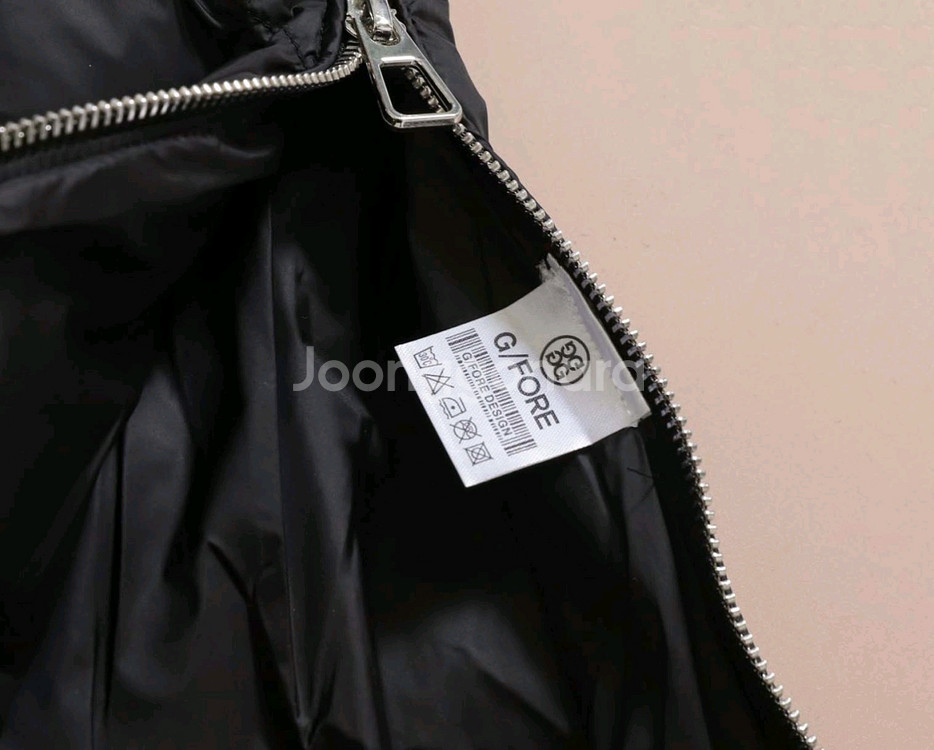 지포어 여성 골프 다이아 누빔 후드 패딩 조끼--5