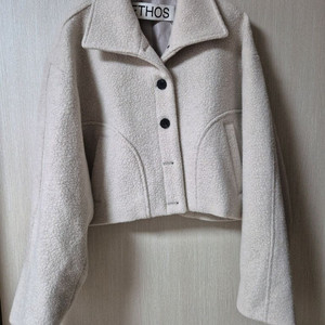 에토스 ethos 크롭자켓 울 숏코트