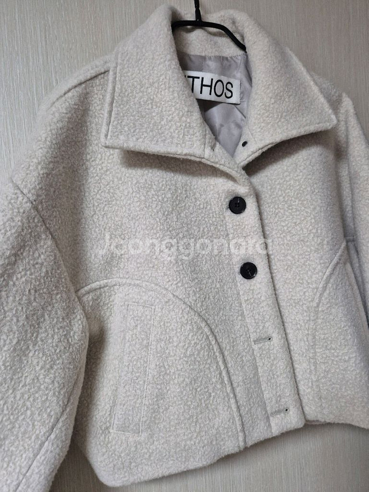 에토스 ethos 크롭자켓 울 숏코트--1