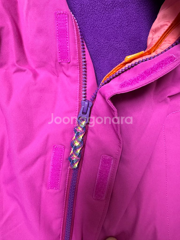 버튼 아동 여아 스키복 스노보드복 눈썰매옷 핑크 S--3