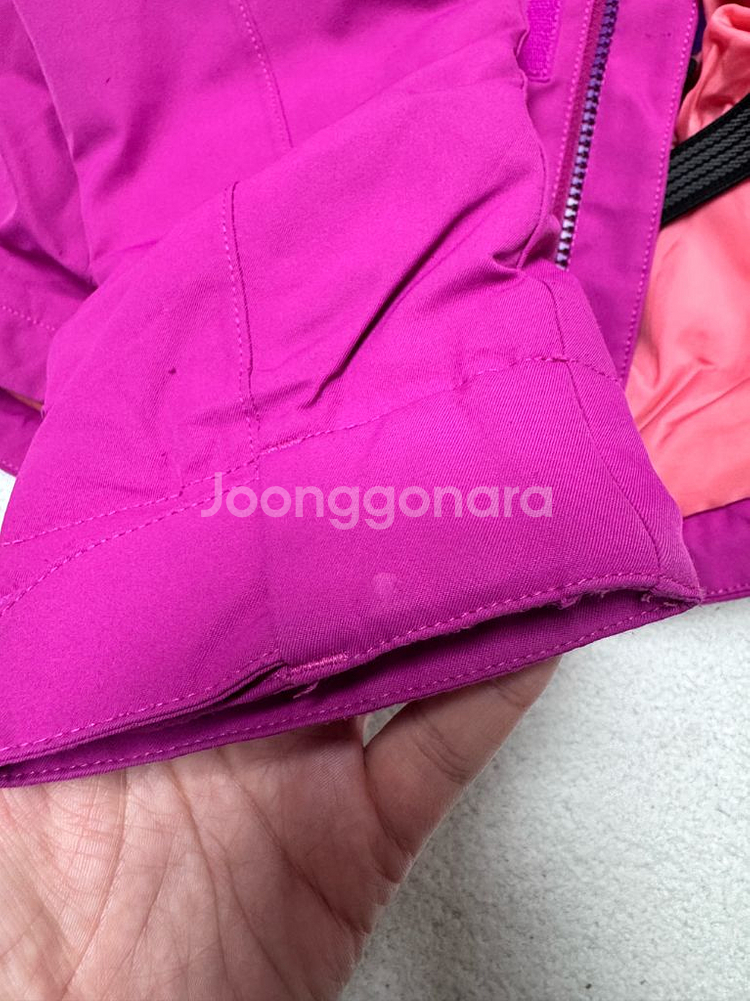 버튼 아동 여아 스키복 스노보드복 눈썰매옷 핑크 S--8