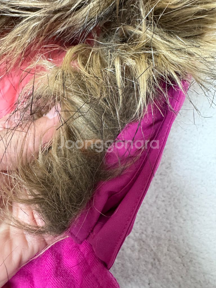 버튼 아동 여아 스키복 스노보드복 눈썰매옷 핑크 S--7