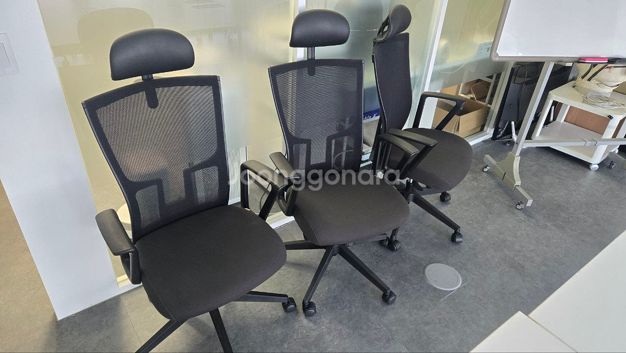 인체공학 오피스 체어 & 회의테이블 세트--0
