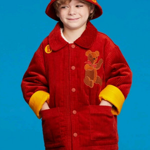 (새상품)베베드피노 테디 패딩 코듀로이 자켓 120, 모자 일괄