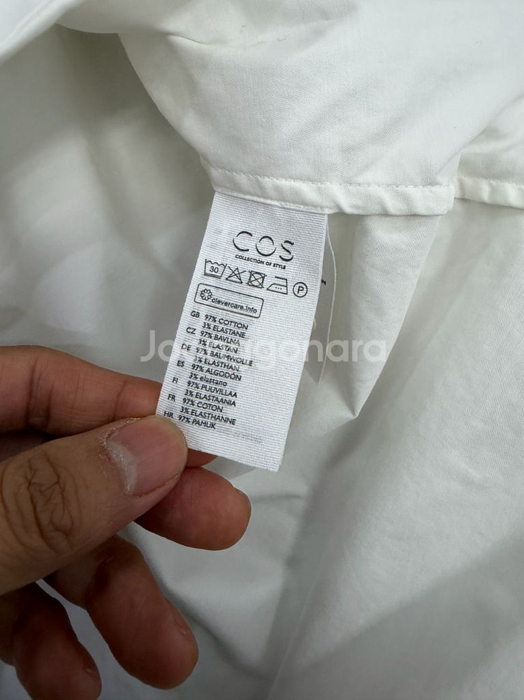정품) COS 코스 여성 화이트 셔츠 블라우스 32--7