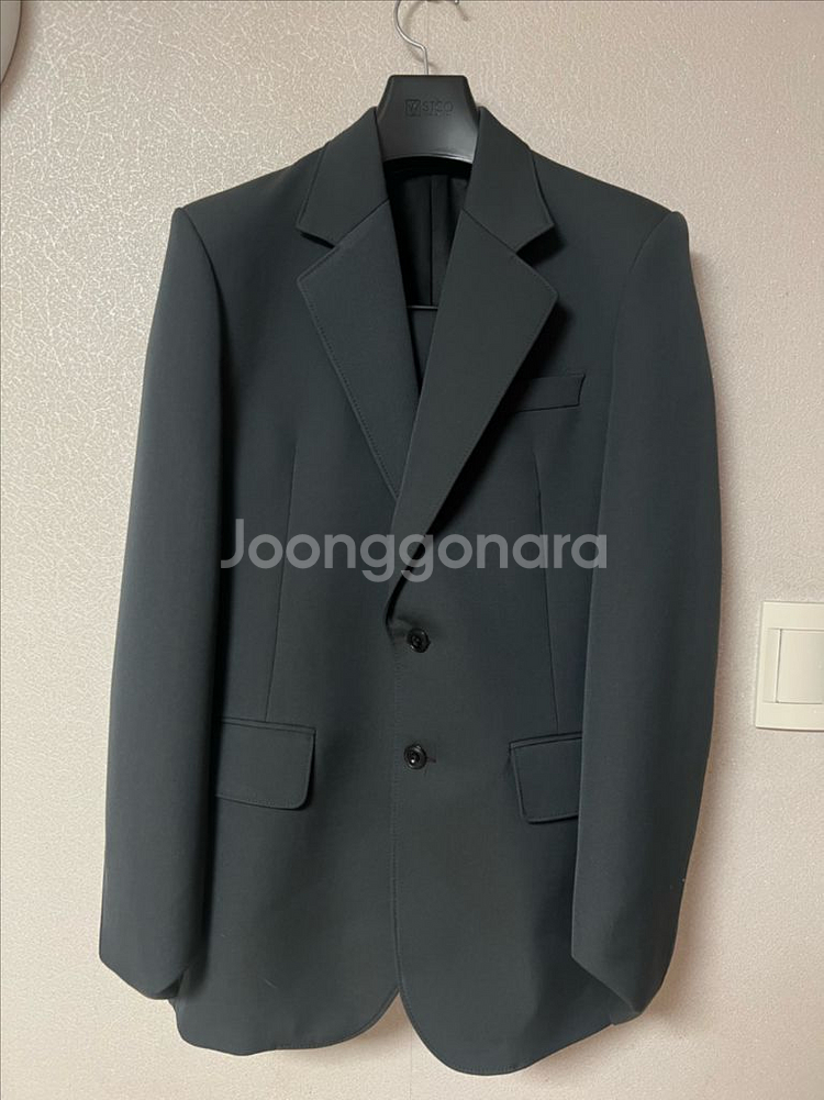 르메르/다크그레이 싱글 브레스티드 셋업/S,46--1