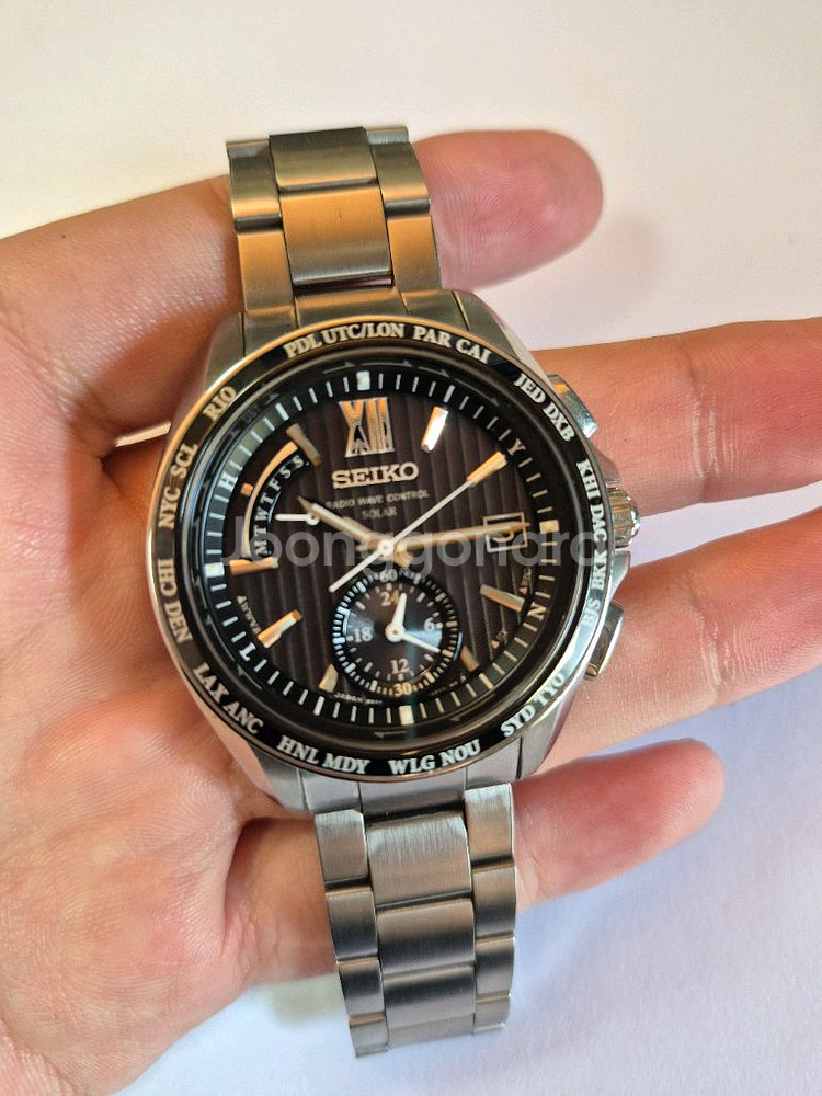 세이코 상위 브라이츠 SAGA145 전파수신 월드타임 시계 정리합니다.--6