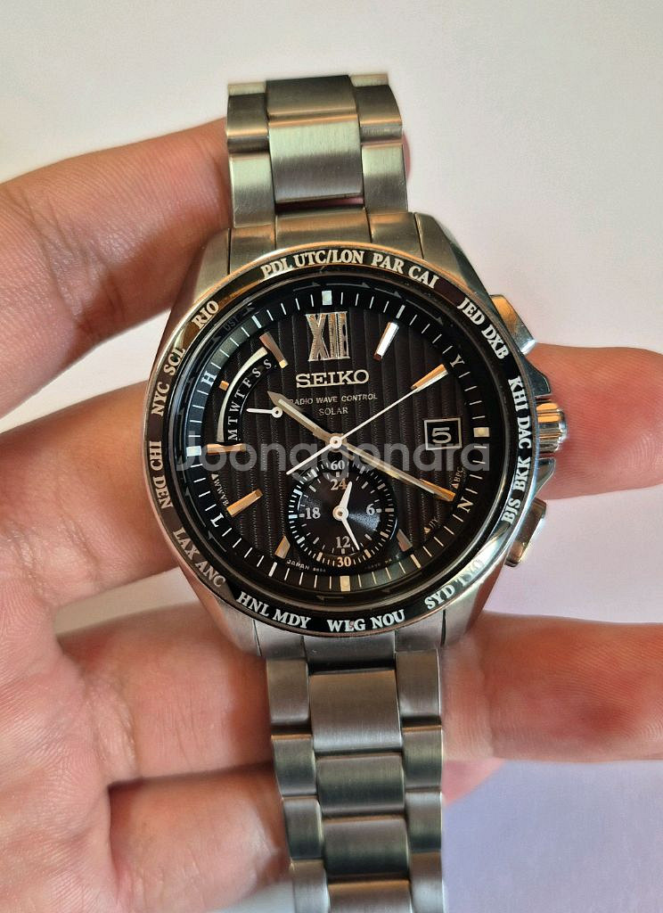 세이코 상위 브라이츠 SAGA145 전파수신 월드타임 시계 정리합니다.--3