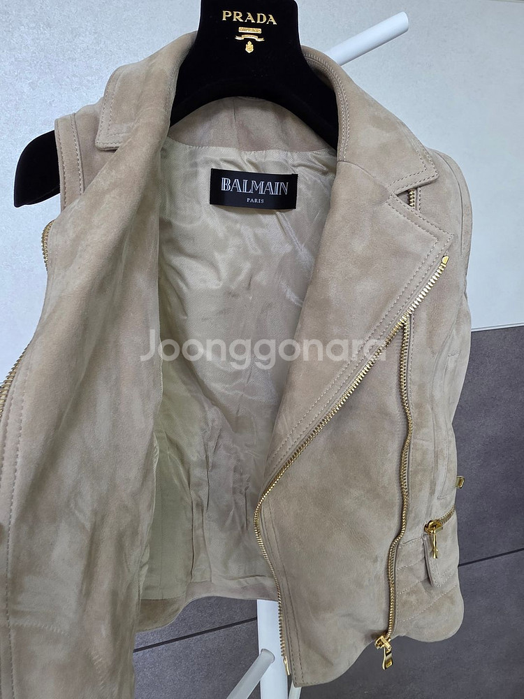 BALMAIN 발망 천연 양가죽 무스탕 조끼 36사이즈--1