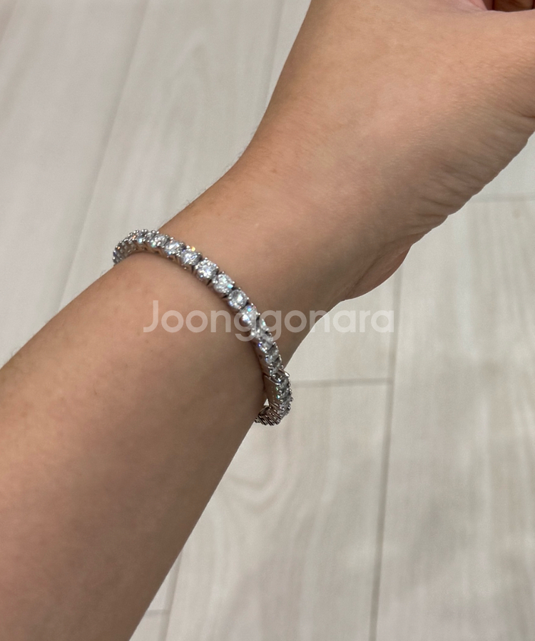 바이슐 랩다이아 테니스팔찌 2부라지 14k--0