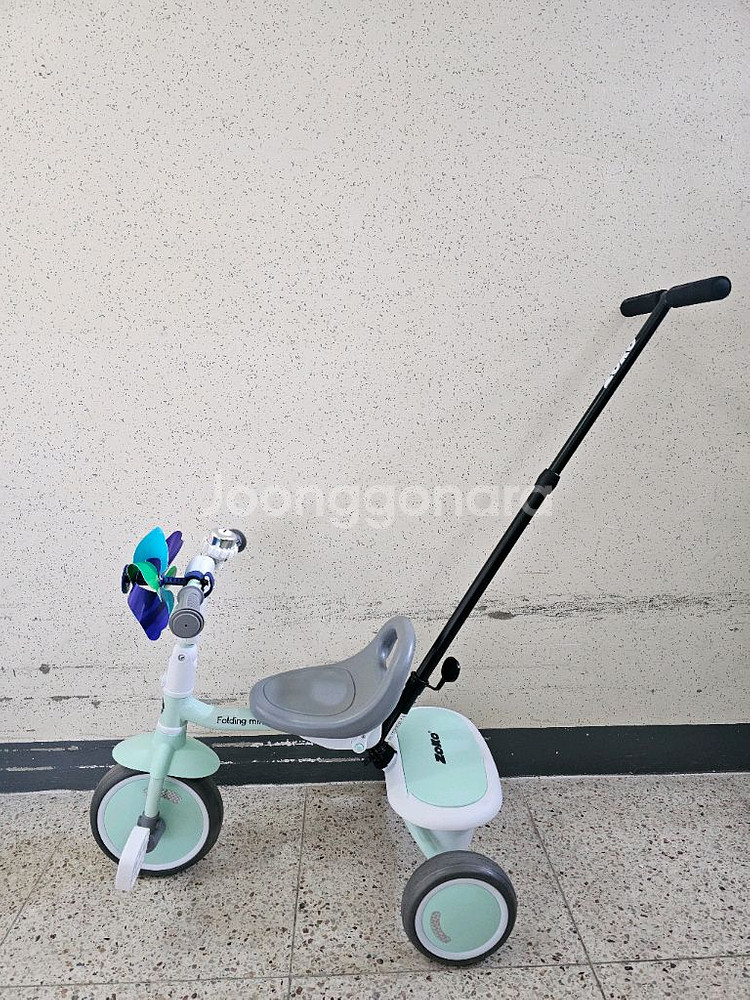 조코 접이식 유아 세발 자전거 핑크&민트 2대(상태최상)--2