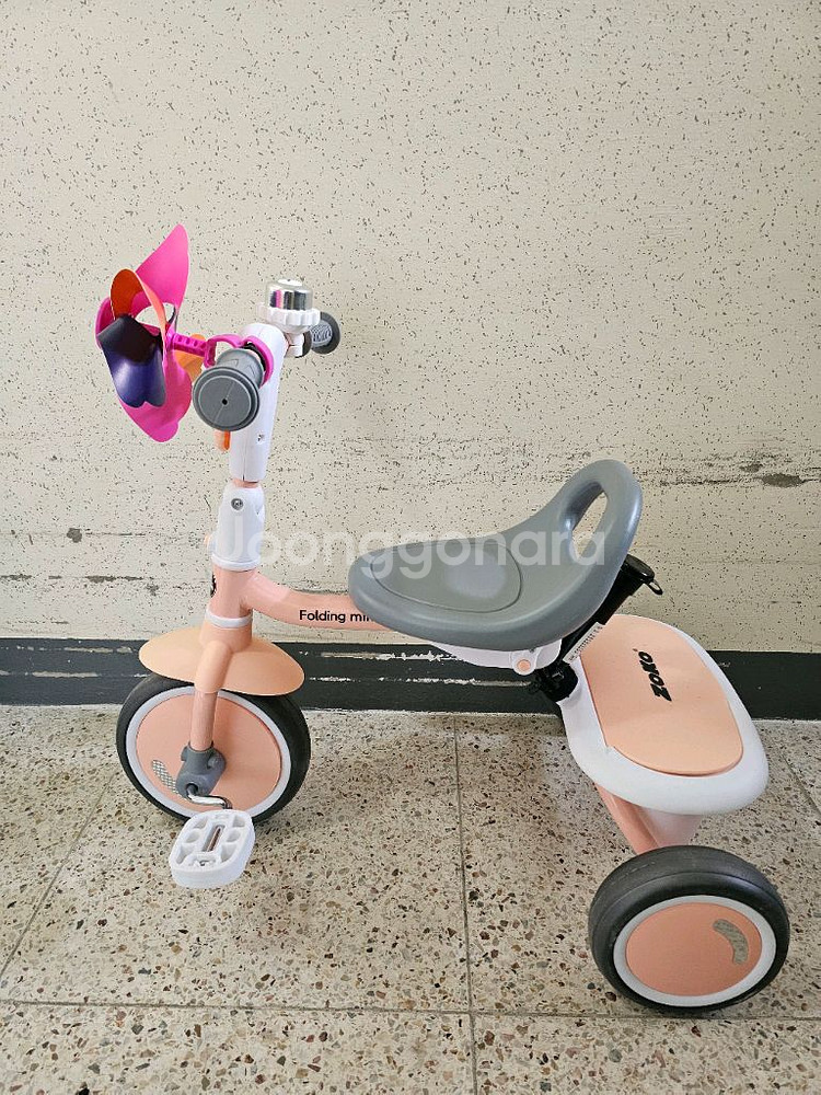 조코 접이식 유아 세발 자전거 핑크&민트 2대(상태최상)--4