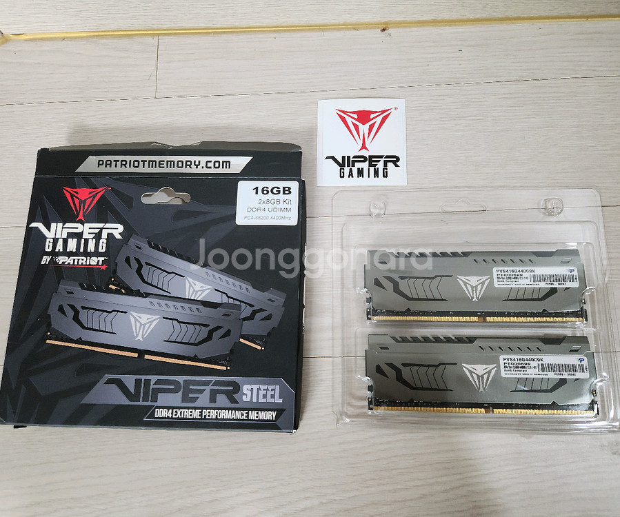 VIPER STEEL 8GB x 2 DDR4 PC4-35200 4400MHz 오버클럭램--0