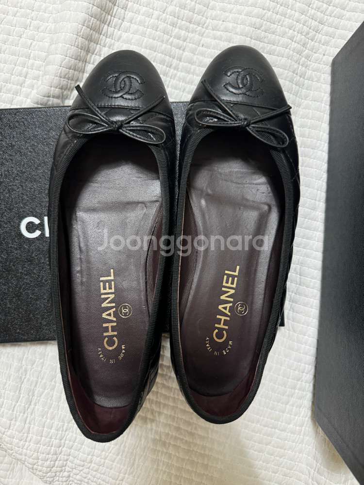 샤넬 퀼팅 발레리나 플랫 블랙 38 (비브람완료)--0