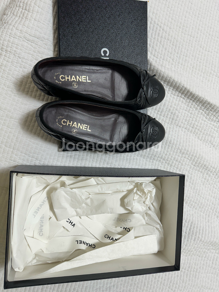 샤넬 퀼팅 발레리나 플랫 블랙 38 (비브람완료)--2