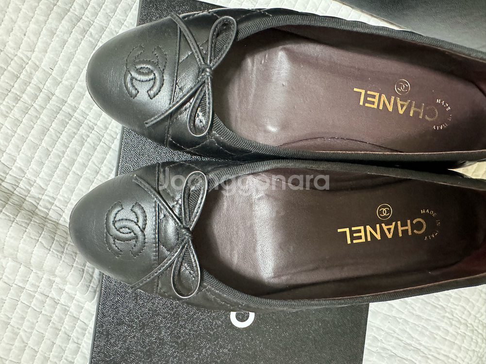 샤넬 퀼팅 발레리나 플랫 블랙 38 (비브람완료)--1